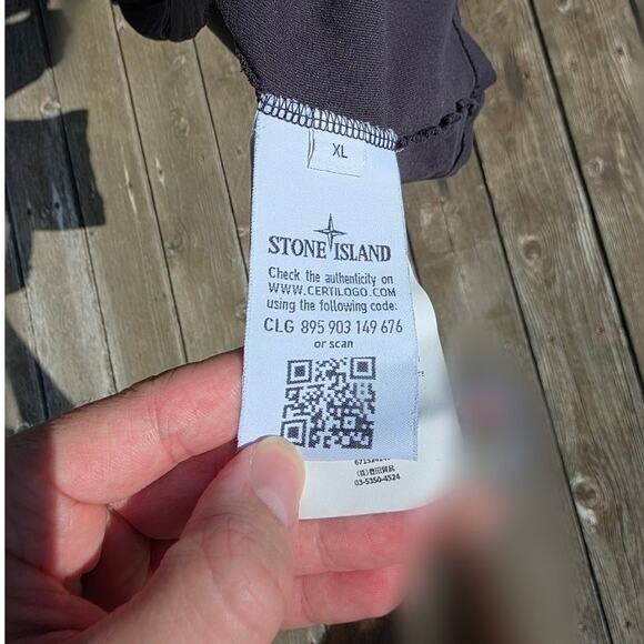 Stone Island XO Barney's New York Patch Charcoal T-Shirt - Picture 5 of 7